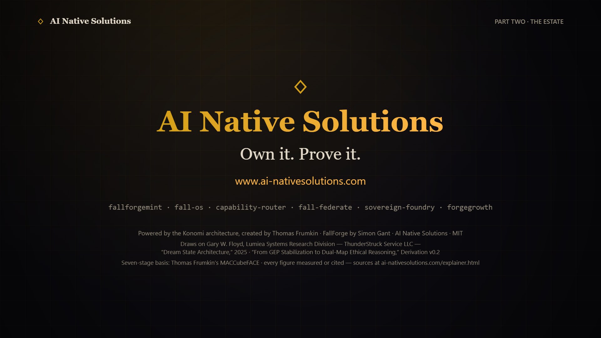 AI Native Solutions — Own it. Prove it.