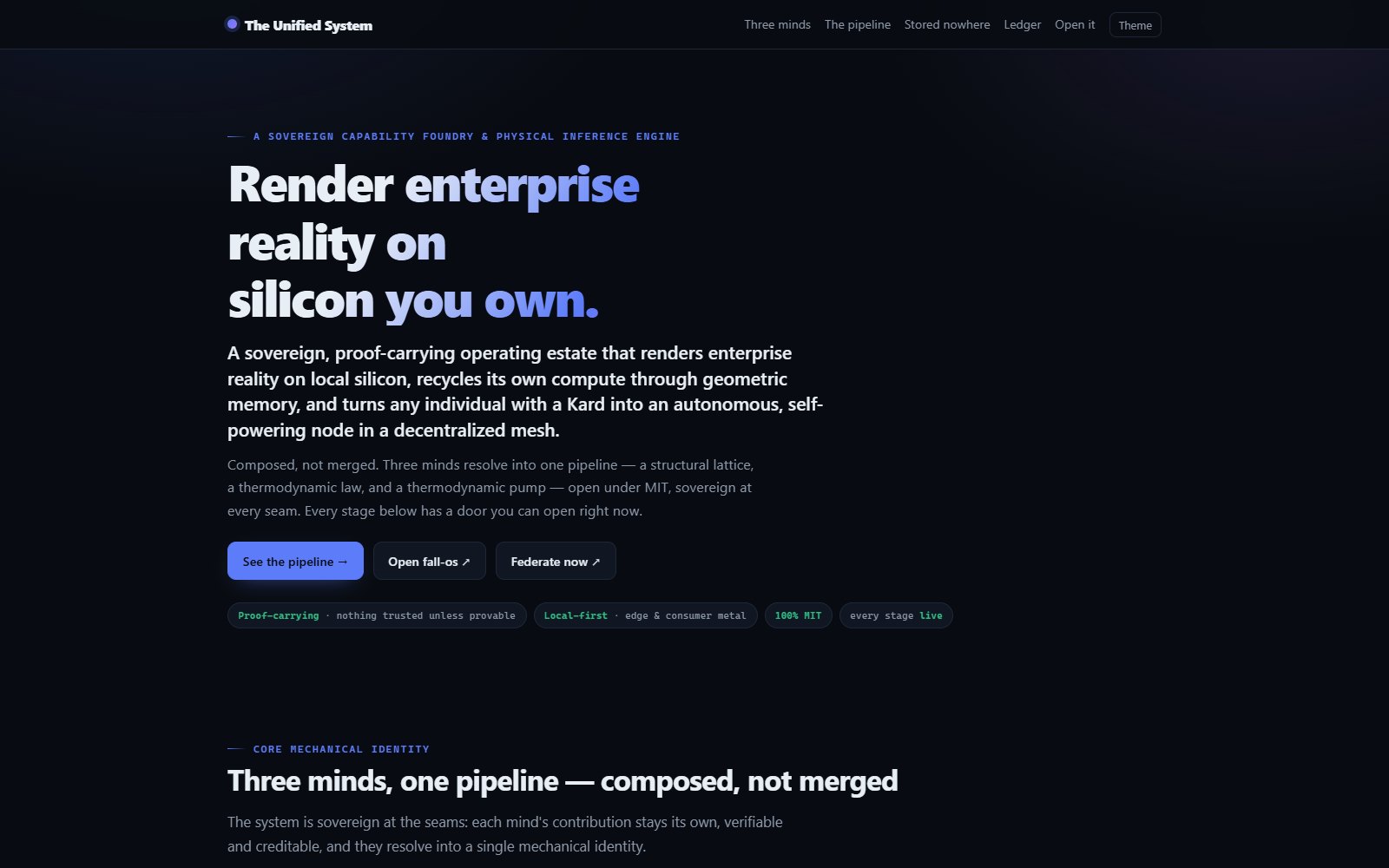 sovereign-foundry: the composed front door to the seven-stage pipeline
